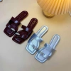 Dép lê nữ mũi vuông khoét lỗ ngang xỏ ngón đá - Đi biển xinh, size L16, chỉ 85.000₫ 2