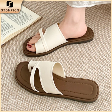 Dép Lê Sandal Nữ STOMPION Thời Trang Hàn Quốc - Phong Cách Tối Giản, Đế Bằng Êm, Nhiều Màu, Giá Chỉ 32.500₫ 6