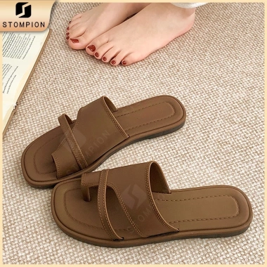 Dép Lê Sandal Nữ STOMPION Thời Trang Hàn Quốc - Phong Cách Tối Giản, Đế Bằng Êm, Nhiều Màu, Giá Chỉ 32.500₫ 7