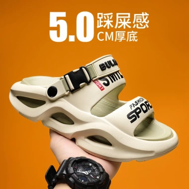 Dép nam mùa hè đa năng đế lót mềm 45mm, chống trượt, chống mùi, thích hợp lái xe và đi biển
