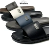 Dép nam quai ngang WOSHOE khâu dấu chỉ, chống thấm nước, da microfiber cao cấp 2