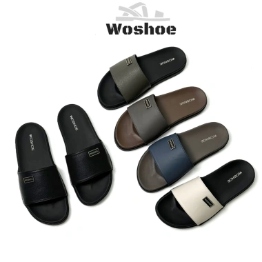 Dép nam quai ngang WOSHOE khâu dấu chỉ, chống thấm nước, da microfiber cao cấp 4 Dép nam quai ngang WOSHOE khâu dấu chỉ, chống thấm nước, da microfiber cao cấp 4