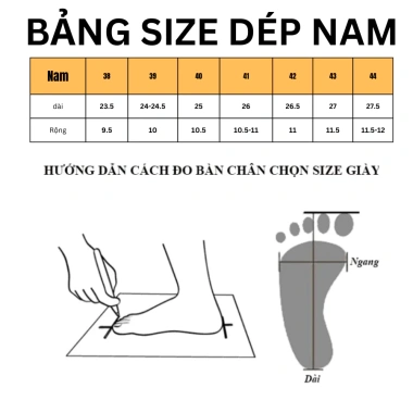 Dép nam quai ngang WOSHOE khâu dấu chỉ, chống thấm nước, da microfiber cao cấp