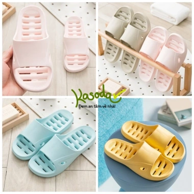 Dép nhà tắm kháng khuẩn siêu nhẹ, siêu mềm, chống trơn, lỗ thoát nước, giá chỉ 119.000₫