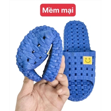 Dép nhựa lỗ vuông đan mặt cười Nam Nữ - êm chân, chống trượt, thích hợp nhà, tắm, văn phòng