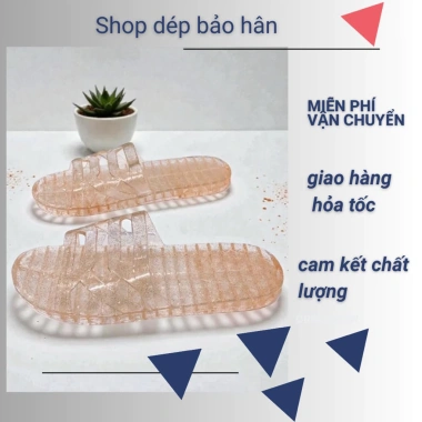 Dép nhựa mềm kim tuyến quai chéo chống đau chân - Giá chỉ 35.720₫, chất lượng cao