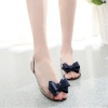 Dép nhựa trong suốt nữ đi mưa đính nơ siêu cute - Giá 63.999đ Thegioigiay V157 7