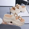 Dép Nữ Bánh Mì Hai Quai Ngang Khoá Mạ Vàng LadyShoesVN - Đế Tăng 6cm, Giá Ưu Đãi 89.000 VND 5
