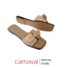 Dép Nữ Carnaval Đế Bệt Mũi Vuông Nơ To Da Mềm - Thoải Mái Đi Làm, Đi Chơi, Du Lịch, Giá Ưu Đãi 167k 7