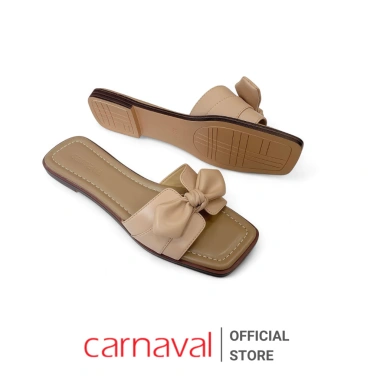 Dép Nữ Carnaval Đế Bệt Mũi Vuông Nơ To Da Mềm - Thoải Mái Đi Làm, Đi Chơi, Du Lịch, Giá Ưu Đãi 167k 7