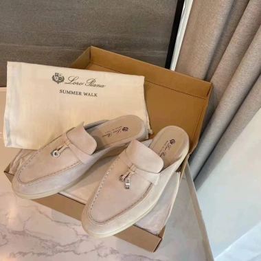 Dép nữ Loro Piana 100% da thật, quấn ngón chân, nửa lật, giá ưu đãi 777.600₫