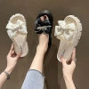 Dép Nữ Nơ Chữ Độn Đế Răng Cưa 3cm - Quai Ngang Sang Trọng SISTER 2.023 Giá 72k 3
