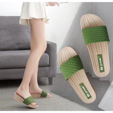Dép nữ quai ngang DN05 xanh đế cao 5cm, tăng chiều cao, bền, phù hợp văn phòng, dạo phố - 89.000₫ 4
