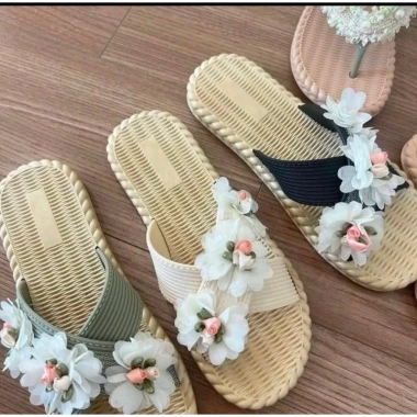 Dép quai chéo đính hoa nhỏ đi biển giả cói xinh xắn - Giá chỉ 36.999₫, giảm 10.000₫ 5