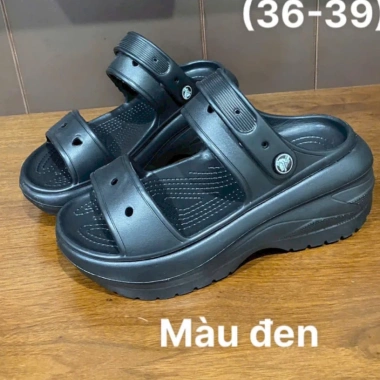 Dép quai hậu nữ đế cao xinh, sandal đi học kèm charm ngẫu nhiên - Giá 75.000₫
