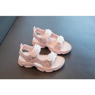 Dép Quai Hậu Sandal Đi Học Bé Gái 3-14 Tuổi Đế Siêu Nhẹ Màu Hồng Đáng Yêu - Giá 220k