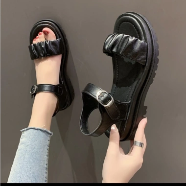 Dép Quai Hậu Sandal Nhún Sang Chảnh Đế PU Siêu Nhẹ Cực Êm Giá chỉ 99.000 VND