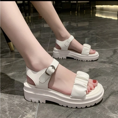 Dép Quai Hậu Sandal Nhún Sang Chảnh Đế PU Siêu Nhẹ Cực Êm Giá chỉ 99.000 VND