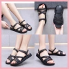Dép quai hậu sandal nữ đế bệt thấp, quai dán, đi mưa, phù hợp văn phòng du lịch, thời trang nhiều dây – Giá chỉ 55k 8