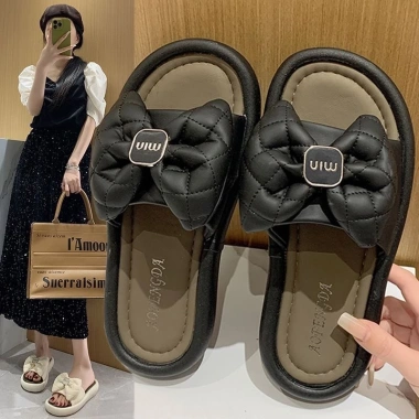 Dép quai ngang nữ QCCC đính nơ, sandal đế bệt trẻ trung, nữ tính - Giá 169k 7 Dép quai ngang nữ QCCC đính nơ, sandal đế bệt trẻ trung, nữ tính - Giá 169k 7