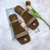 Dép San San XOÀN 3 Quai Đính Xoàn Mang Sáng Chân - 2 Màu Đen Bạc, Du Lịch 3