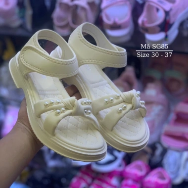 Dép sandal bé gái 5-12 tuổi màu trắng quai ngọc SG85, đi học dạo phố du lịch – 295.000₫ 8