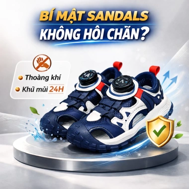 Dép Sandal Bịt Mũi urBan Nam Nữ KD01 - Đỏ Điểm Xanh, Không Hôi Chân, 445.000₫