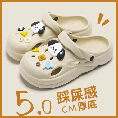Dép sandal chạy bộ đế cao êm, thoáng khí, hình cún cỏ bốn lá, size 36‑41, giảm 31% chỉ 69.000đ