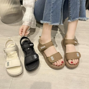 Dép sandal đi học miin đế cao 3cm quai ngang siêu nhẹ chống trượt - Giá chỉ 115k 2