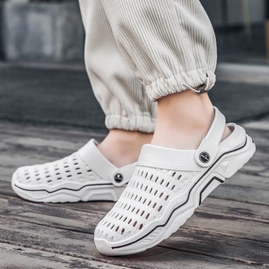 Đép sandal nam Đế xuồng chống trượt, thoáng khí thời trang Hàn Quốc, biển ngoài trời
