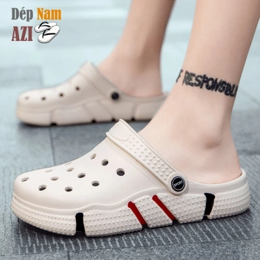 Dép sandal nam đi biển đơn giản sọc màu thời trang - đế chống trượt, lỗ thoáng khí, giá ưu đãi 168.750