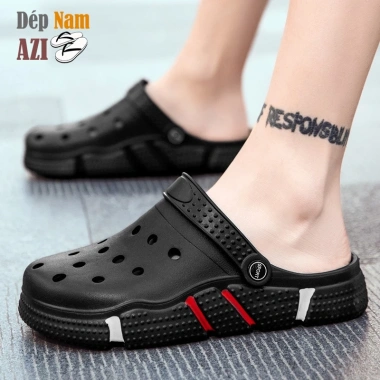 Dép sandal nam đi biển đơn giản sọc màu thời trang - đế chống trượt, lỗ thoáng khí, giá ưu đãi 168.750