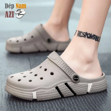 Dép sandal nam đi biển đơn giản sọc màu thời trang - đế chống trượt, lỗ thoáng khí, giá ưu đãi 168.750