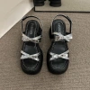 Dép Sandal Nữ Kết Nơ Đế Cao 4-5cm - Đi Êm Chân, Phù Hợp Đi Học và Đi Làm B1 3