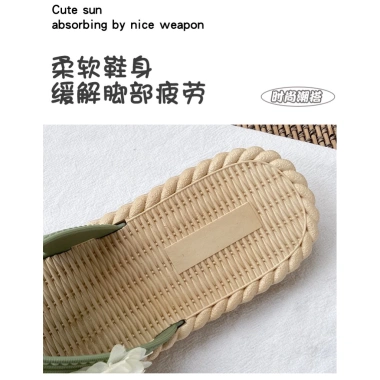 Dép sandal nữ mùa hè - Dép hoa đế bằng mới, Hàn Quốc, đi biển cute, chỉ 90.000₫
