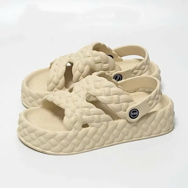 Dép sandal nữ quai chéo Đúc Độn 5cm EVA siêu nhẹ, bền - Đi biển, mưa, học, giá 76.000