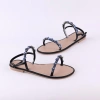 Dép sandal nữ quai dây mảnh đính đá thấp 1cm - Đi biển thời trang cao cấp Hishoo S147 345k 6