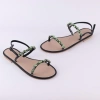 Dép sandal nữ quai dây mảnh đính đá thấp 1cm - Đi biển thời trang cao cấp Hishoo S147 345k 8