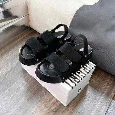 Dép Sandal Nữ Quai Hậu Đ01 Đế Cao 4-5cm Quai Nỉ Bản To Mới Chốt Đinh Giá 119k