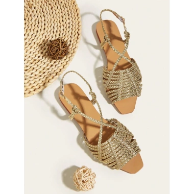 Dép Sandal Nữ Quai Hậu Đan Dây Vintage - Đi Biển, Dạo Phố, Du Lịch - Giá 450k (Giảm 108k) - HAPPY STEP