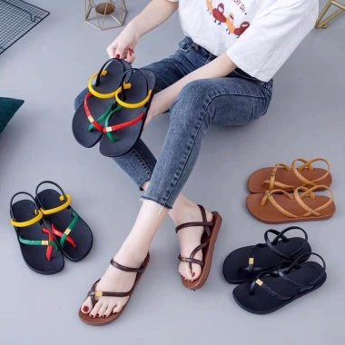 Dép sandal quai chéo cao su siêu bền, chống trơn trượt, đi biển, đi mưa TP202-1 3