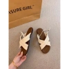 Dép sandal quai chéo vải bản da mềm, đế bệt đan chéo, quai cài điều chỉnh cho mùa summer đi biển 5
