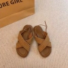 Dép sandal quai chéo vải bản da mềm, đế bệt đan chéo, quai cài điều chỉnh cho mùa summer đi biển 9