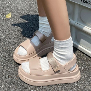 Dép Sandal Quai Hậu Nữ 2 Quai Cao 6cm Điều Chỉnh - Phong Cách Trẻ Trung, Siêu Xinh, Giá 119k