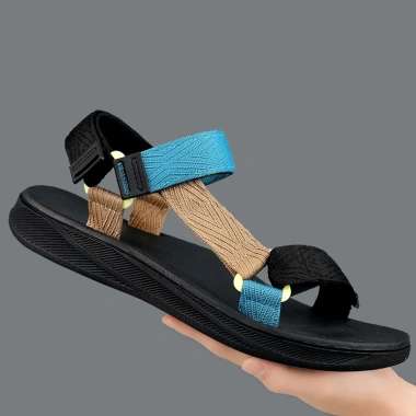 Dép sandals nam mùa hè 2.024 - Đế mềm nhẹ, hở ngón, chống trượt, thoải mái đi bộ đường dài & du lịch biển