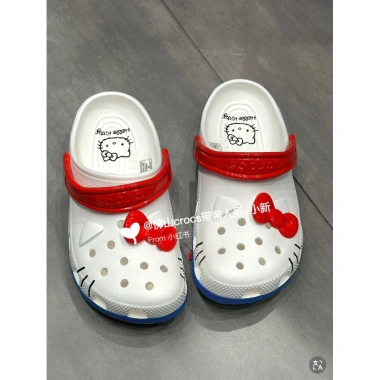 Dép Sục Crocs Hello Kitty Quai Đỏ - Tặng Charm, Giá 655k, Giảm Đến 20%