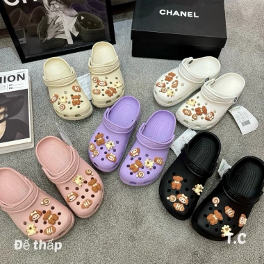 Dép sục Crocs mới về full màu, form to, kèm sticker - giảm 17% chỉ 284.971₫