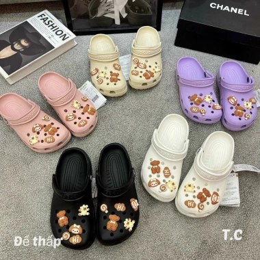 Dép sục Crocs mới về full màu, form to, kèm sticker - giảm 17% chỉ 284.971₫