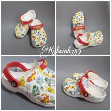 Dép Sục Crocs Pokemon - Nhựa Không Mùi, Trơn Trượt, Đi Êm Chân, Giá 262.500₫
