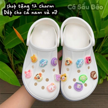 Dép Sục Cross Baya Nam Nữ Full Trắng Hàng Loại 1 Giảm Giá 219k Tặng 12 Sticker Freeship